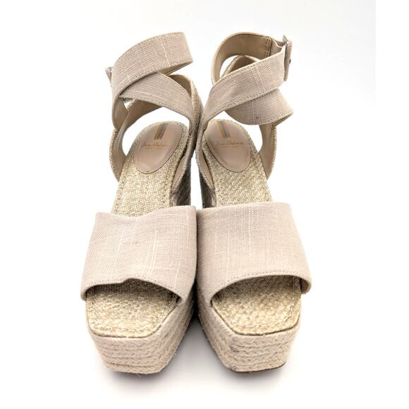 Sam Edelman Vada Wedge Ankle Strap Sandal Women's Neutral Size US10 EU40.5 - Picture 2 of 11